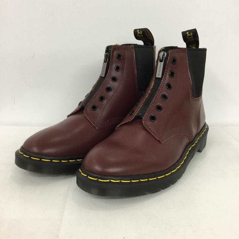 ドクターマーチン Dr.Martens ブーツ ショートブーツ 101GST フロントジップ サイドゴア フロントファスナー UK7 US：8 無地 茶 / ブラウン / brown メンズ USED 古着 中古 10153539