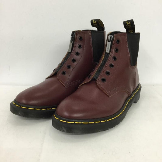 ドクターマーチン Dr.Martens ブーツ ショートブーツ 101GST フロントジップ サイドゴア フロントファスナー UK7 US：8 無地 茶 / ブラウン / brown メンズ USED 古着 中古 10153539