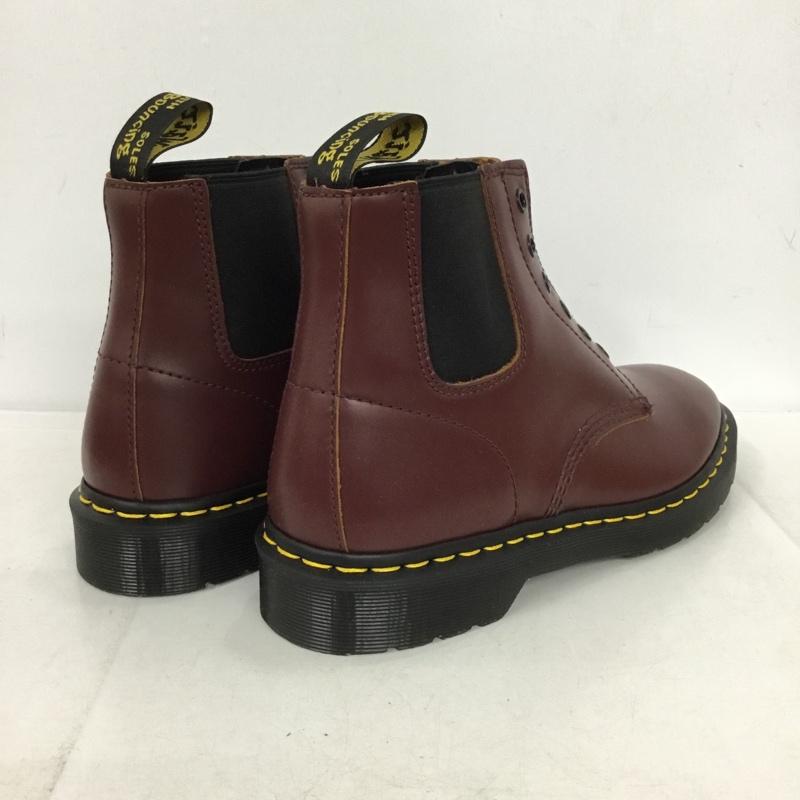 ドクターマーチン Dr.Martens ブーツ ショートブーツ 101GST フロントジップ サイドゴア フロントファスナー UK7 US：8 無地 茶 / ブラウン / brown メンズ USED 古着 中古 10153539