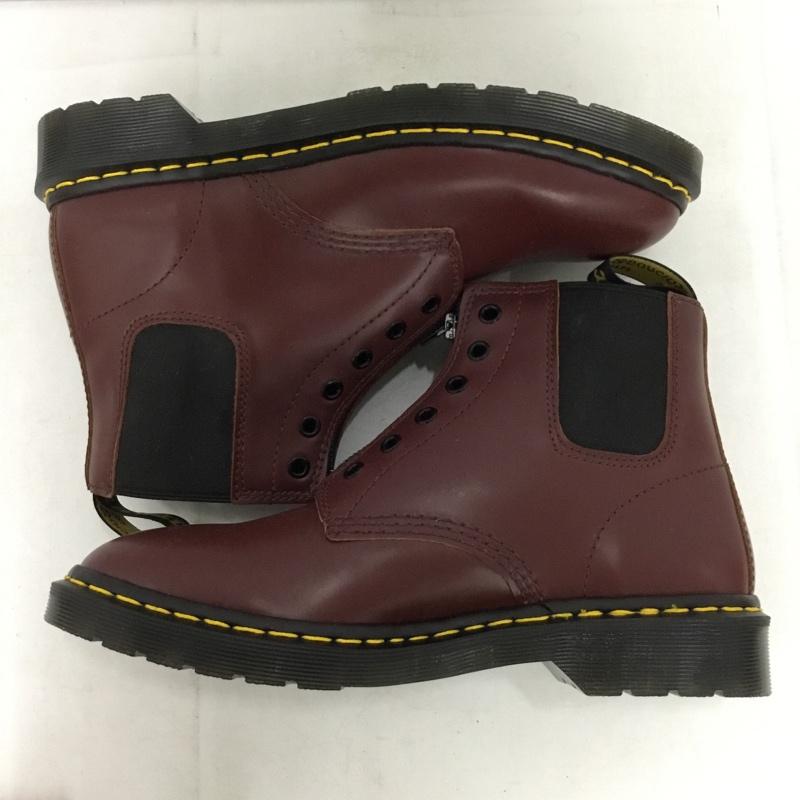 ドクターマーチン Dr.Martens ブーツ ショートブーツ 101GST フロントジップ サイドゴア フロントファスナー UK7 US：8 無地 茶 / ブラウン / brown メンズ USED 古着 中古 10153539