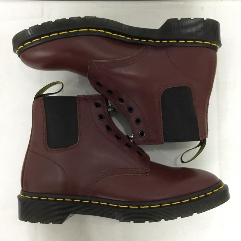 ドクターマーチン Dr.Martens ブーツ ショートブーツ 101GST フロントジップ サイドゴア フロントファスナー UK7 US：8 無地 茶 / ブラウン / brown メンズ USED 古着 中古 10153539