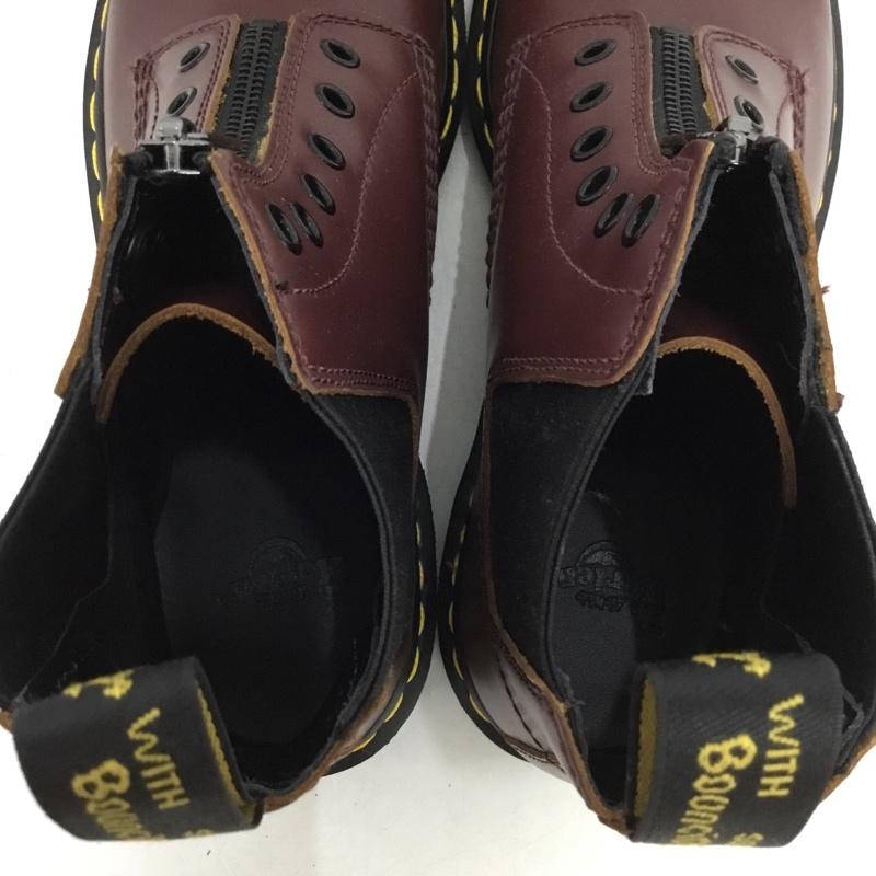ドクターマーチン Dr.Martens ブーツ ショートブーツ 101GST フロントジップ サイドゴア フロントファスナー UK7 US：8 無地 茶 / ブラウン / brown メンズ USED 古着 中古 10153539