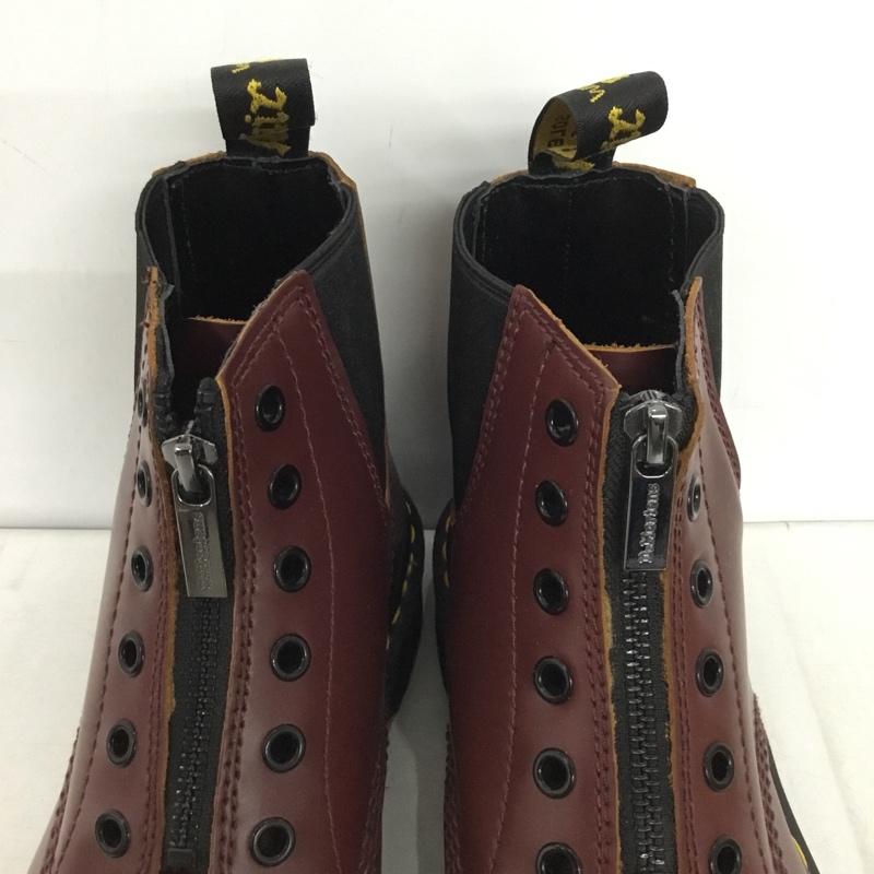 ドクターマーチン Dr.Martens ブーツ ショートブーツ 101GST フロントジップ サイドゴア フロントファスナー UK7 US：8 無地 茶 / ブラウン / brown メンズ USED 古着 中古 10153539