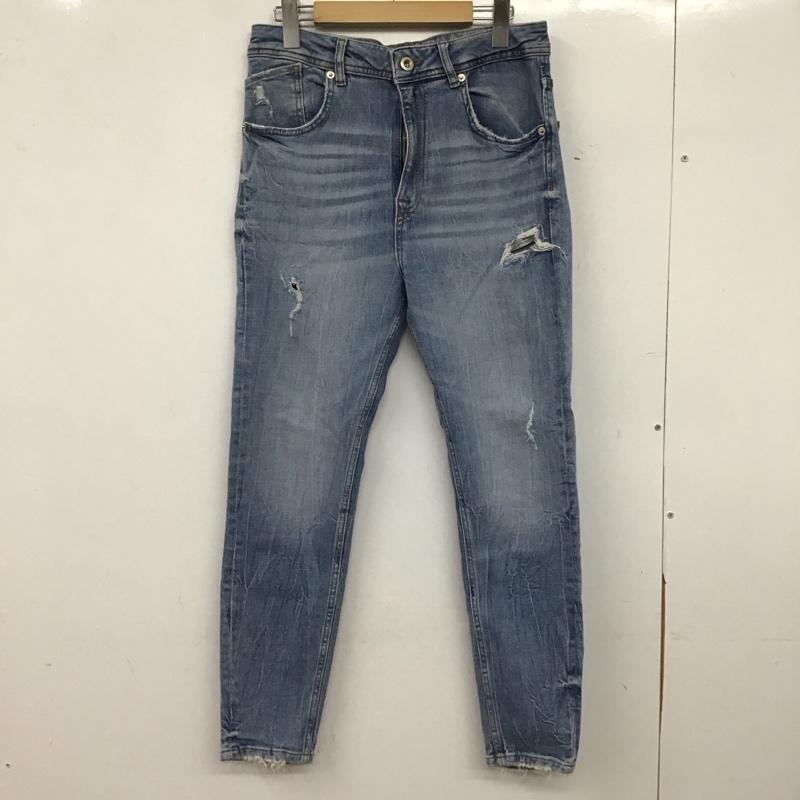 ザラ ZARA パンツ デニム、ジーンズ デニムパンツ スリムパンツ カジュアルパンツ ストレッチパンツ 42インチ ダメージ加工 インディゴ / インディゴ / Indigo メンズ USED 古着 中古 10153540