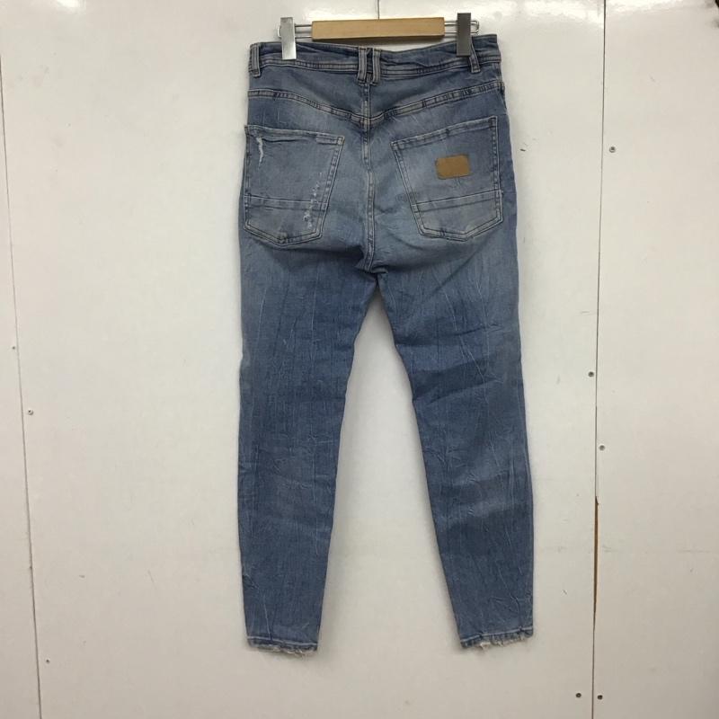ザラ ZARA パンツ デニム、ジーンズ デニムパンツ スリムパンツ カジュアルパンツ ストレッチパンツ 42インチ ダメージ加工 インディゴ / インディゴ / Indigo メンズ USED 古着 中古 10153540