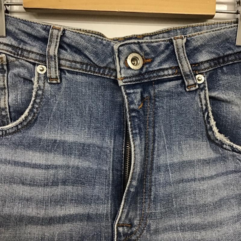 ザラ ZARA パンツ デニム、ジーンズ デニムパンツ スリムパンツ カジュアルパンツ ストレッチパンツ 42インチ ダメージ加工 インディゴ / インディゴ / Indigo メンズ USED 古着 中古 10153540
