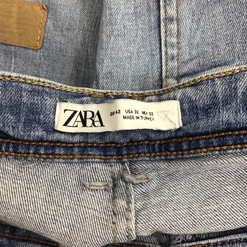 ザラ ZARA パンツ デニム、ジーンズ デニムパンツ スリムパンツ カジュアルパンツ ストレッチパンツ 42インチ ダメージ加工 インディゴ / インディゴ / Indigo メンズ USED 古着 中古 10153540