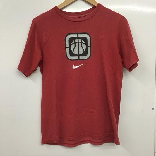 ナイキ NIKE Tシャツ 半袖 半袖カットソー プリントTシャツ クルーネックカットソー M ロゴ、文字 赤 / レッド / red メンズ USED 古着 中古 10153544