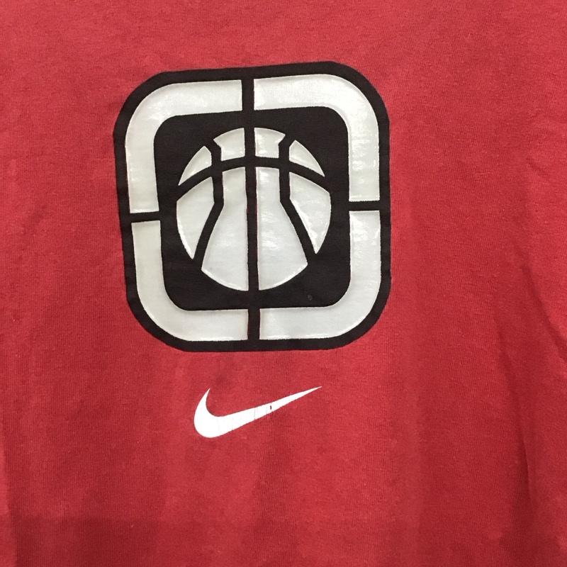ナイキ NIKE Tシャツ 半袖 半袖カットソー プリントTシャツ クルーネックカットソー M ロゴ、文字 赤 / レッド / red メンズ USED 古着 中古 10153544
