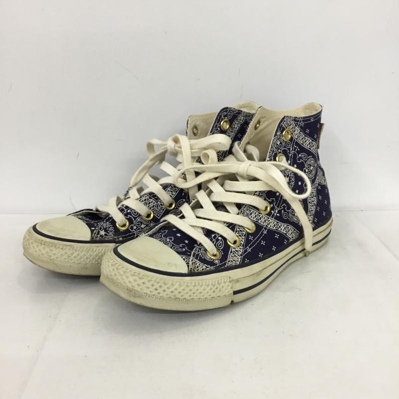 コンバース CONVERSE スニーカー スニーカー 1CK299 X-girl コラボ ALL STAR XG HI 23.5cm 23.5cm 総柄 紺 / ネイビー / navy レディース USED 古着 中古 10153545
