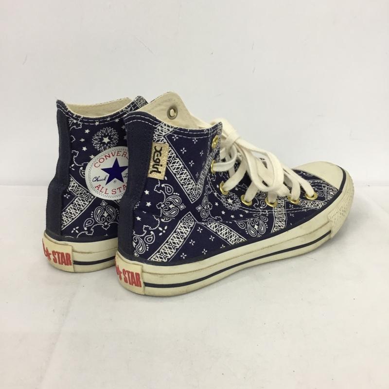 コンバース CONVERSE スニーカー スニーカー 1CK299 X-girl コラボ ALL STAR XG HI 23.5cm 23.5cm 総柄 紺 / ネイビー / navy レディース USED 古着 中古 10153545