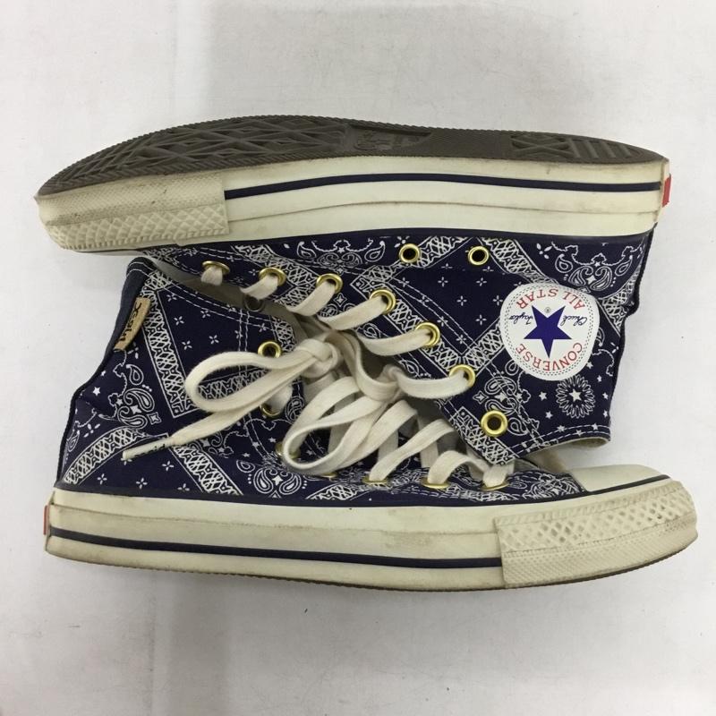 コンバース CONVERSE スニーカー スニーカー 1CK299 X-girl コラボ ALL STAR XG HI 23.5cm 23.5cm 総柄 紺 / ネイビー / navy レディース USED 古着 中古 10153545