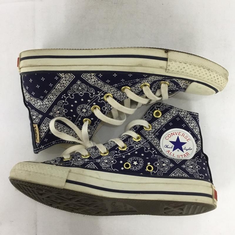 コンバース CONVERSE スニーカー スニーカー 1CK299 X-girl コラボ ALL STAR XG HI 23.5cm 23.5cm 総柄 紺 / ネイビー / navy レディース USED 古着 中古 10153545