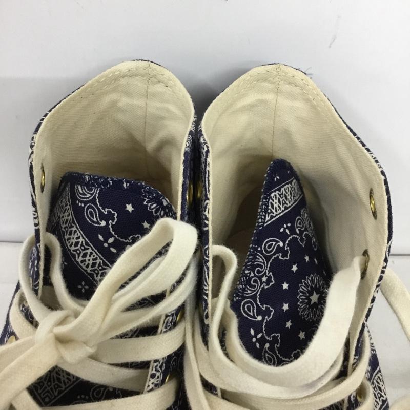 コンバース CONVERSE スニーカー スニーカー 1CK299 X-girl コラボ ALL STAR XG HI 23.5cm 23.5cm 総柄 紺 / ネイビー / navy レディース USED 古着 中古 10153545