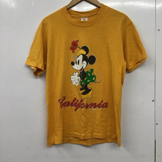 シェリーズ SHERRY S Tシャツ 半袖 半袖カットソー プリントTシャツ クルーネックカットソー M プリント 黄 / イエロー / yellow メンズ USED 古着 中古 10153547