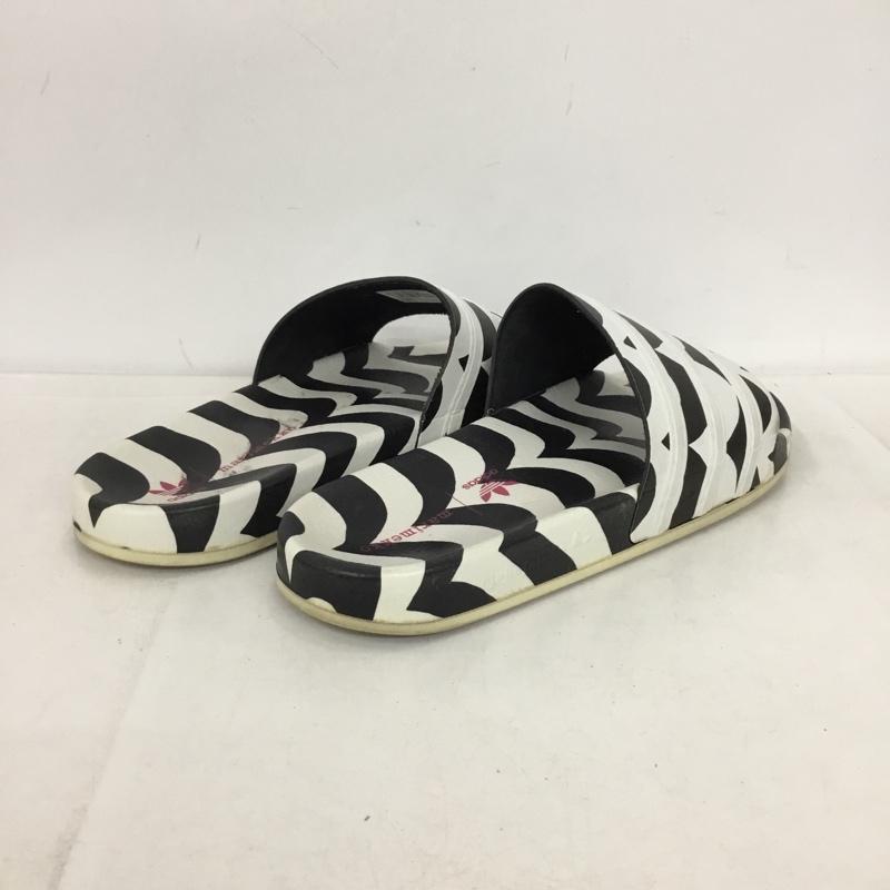 アディダス adidas サンダル サンダル GW7536 Adilette marimekko マリメッコ 24.5cm 24.5cm 総柄 白 / ホワイト / white X 黒 / ブラック / black レディース USED 古着 中古 10153548
