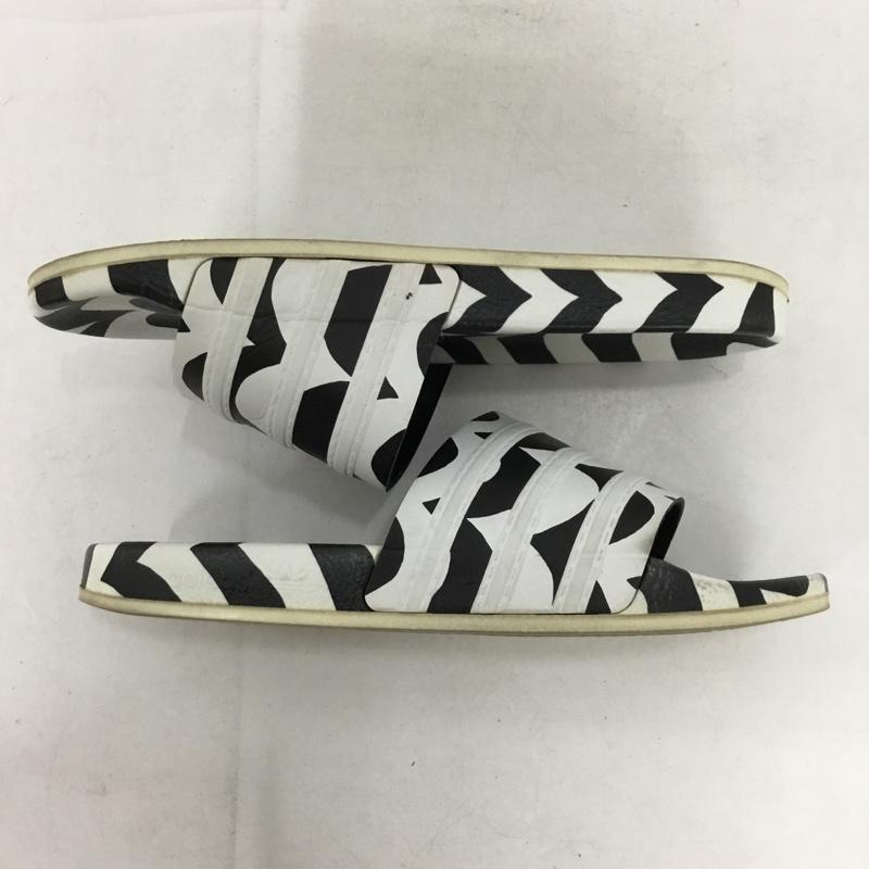 アディダス adidas サンダル サンダル GW7536 Adilette marimekko マリメッコ 24.5cm 24.5cm 総柄 白 / ホワイト / white X 黒 / ブラック / black レディース USED 古着 中古 10153548