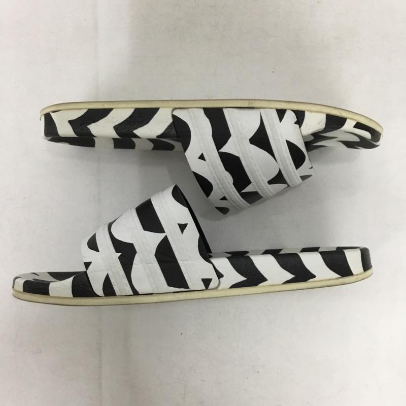 アディダス adidas サンダル サンダル GW7536 Adilette marimekko マリメッコ 24.5cm 24.5cm 総柄 白 / ホワイト / white X 黒 / ブラック / black レディース USED 古着 中古 10153548