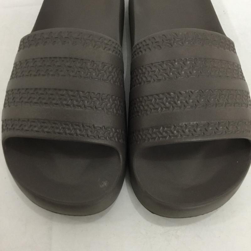 アディダス adidas サンダル サンダル UK7 シャワーサンダル ワンポイント 茶 / ブラウン / brown メンズ USED 古着 中古 10153549