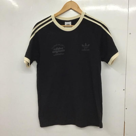 アディダス adidas Tシャツ 半袖 半袖カットソー プリントTシャツ クルーネックカットソー ロゴ、文字 黒 / ブラック / black メンズ USED 古着 中古 10153552