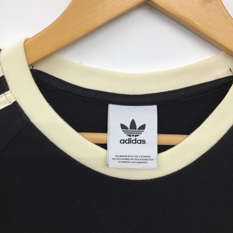 アディダス adidas Tシャツ 半袖 半袖カットソー プリントTシャツ クルーネックカットソー ロゴ、文字 黒 / ブラック / black メンズ USED 古着 中古 10153552
