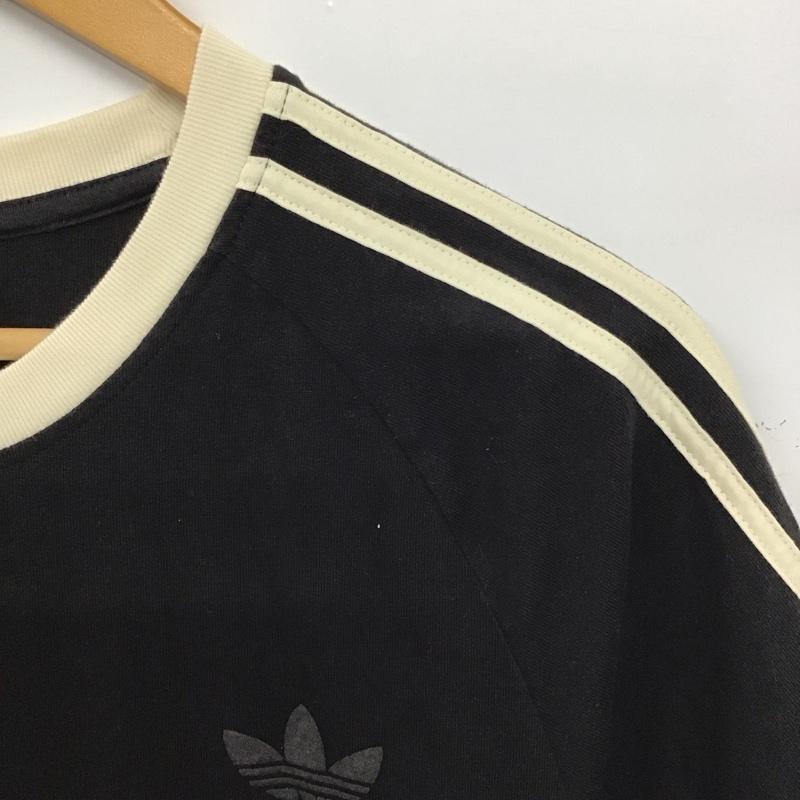 アディダス adidas Tシャツ 半袖 半袖カットソー プリントTシャツ クルーネックカットソー ロゴ、文字 黒 / ブラック / black メンズ USED 古着 中古 10153552