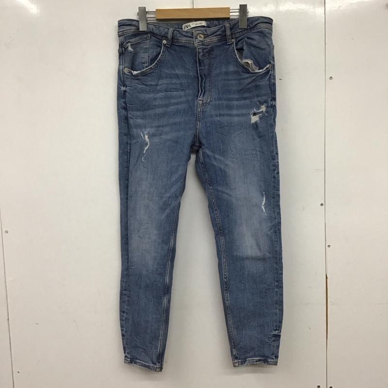ザラ ZARA パンツ デニム、ジーンズ デニムパンツ スリムパンツ カジュアルパンツ ストレッチパンツ 44インチ 無地 インディゴ / インディゴ / Indigo メンズ USED 古着 中古 10153556