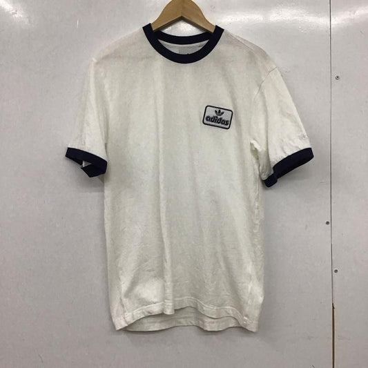 アディダス adidas Tシャツ 半袖 半袖カットソー プリントTシャツ クルーネックカットソー ロゴ、文字 白 / ホワイト / white メンズ USED 古着 中古 10153557