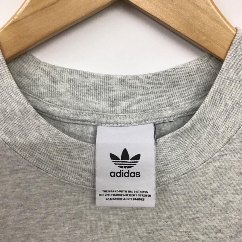 アディダス adidas Tシャツ 半袖 半袖カットソー プリントTシャツ クルーネックカットソー ロゴ、文字 灰 / グレー / gray メンズ USED 古着 中古 10153558