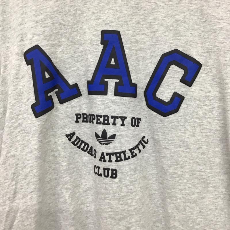 アディダス adidas Tシャツ 半袖 半袖カットソー プリントTシャツ クルーネックカットソー ロゴ、文字 灰 / グレー / gray メンズ USED 古着 中古 10153558