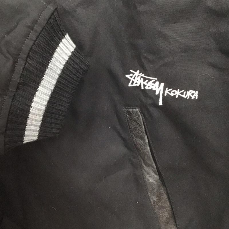 ステューシー STUSSY ジャケット、上着 ジャンパー、ブルゾン カジュアルジャケット アウター ノーカラージャケット L ロゴ、文字 黒 / ブラック / black メンズ USED 古着 中古 10153559