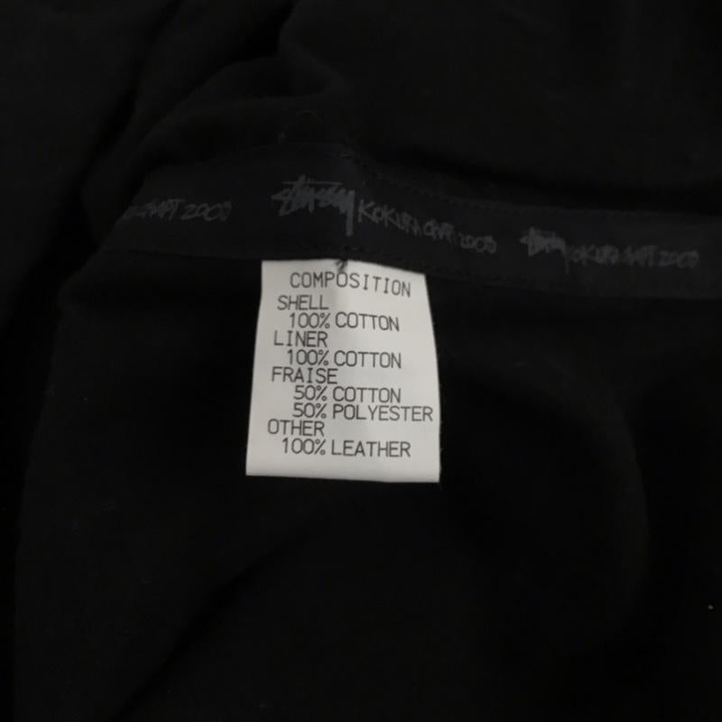 ステューシー STUSSY ジャケット、上着 ジャンパー、ブルゾン カジュアルジャケット アウター ノーカラージャケット L ロゴ、文字 黒 / ブラック / black メンズ USED 古着 中古 10153559