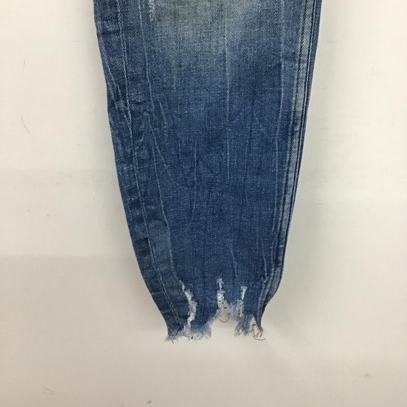 ザラ ZARA パンツ デニム、ジーンズ デニムパンツ スリムパンツ カジュアルパンツ ストレッチパンツ 44インチ ダメージ加工 インディゴ / インディゴ / Indigo メンズ USED 古着 中古 10153560
