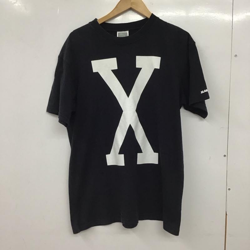 エクストララージ XLARGE Tシャツ 半袖 半袖カットソー プリントTシャツ クルーネックカットソー L ロゴ、文字 黒 / ブラック / black メンズ USED 古着 中古 10153563