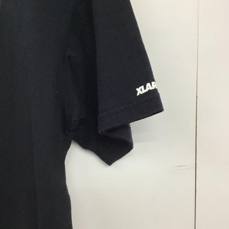 エクストララージ XLARGE Tシャツ 半袖 半袖カットソー プリントTシャツ クルーネックカットソー L ロゴ、文字 黒 / ブラック / black メンズ USED 古着 中古 10153563