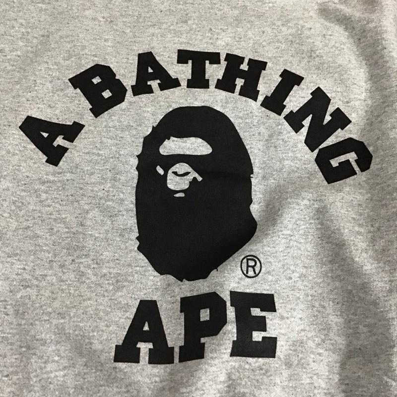 アベイシングエイプ A BATHING APE トレーナー 長袖 長袖トレーナー スウェット クルーネック プルオーバー M プリント 灰 / グレー / gray メンズ USED 古着 中古 10153564