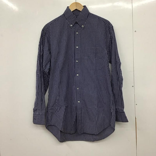 シップス SHIPS シャツ、ブラウス 長袖 長袖シャツ チェックシャツ カラーシャツ ボタンダウンシャツ S チェック 白 / ホワイト / white X 紺 / ネイビー / navy メンズ USED 古着 中古 10153565