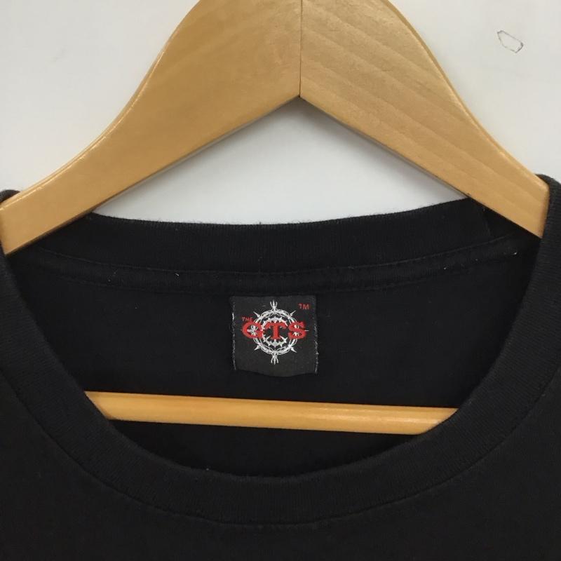 ザ ジーティーシー THE GTS Tシャツ 半袖 半袖カットソー プリントTシャツ クルーネックカットソー L ロゴ、文字 黒 / ブラック / black メンズ USED 古着 中古 10153566