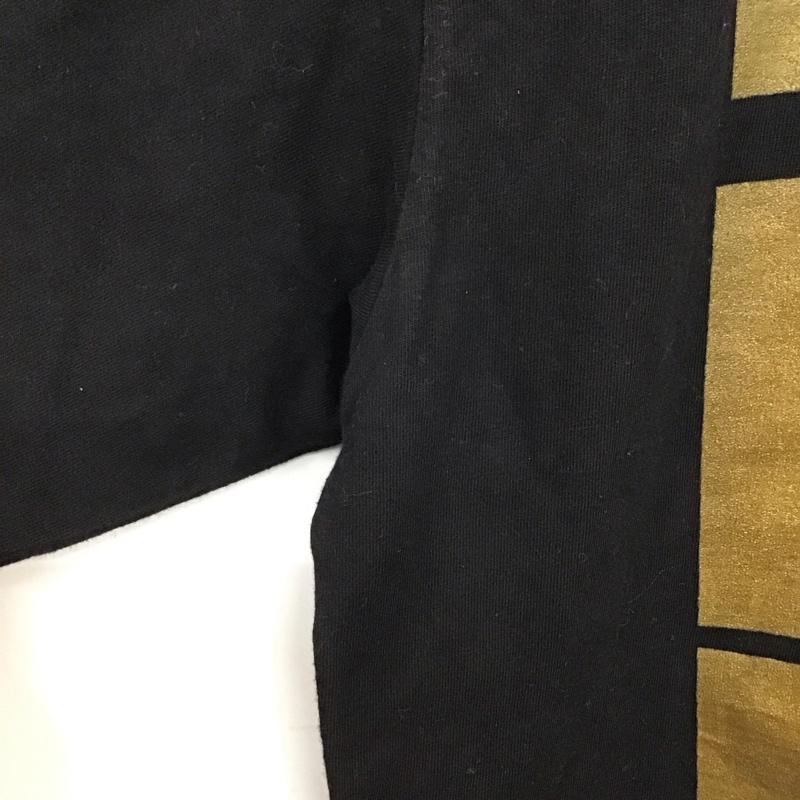 ザ ジーティーシー THE GTS Tシャツ 半袖 半袖カットソー プリントTシャツ クルーネックカットソー L ロゴ、文字 黒 / ブラック / black メンズ USED 古着 中古 10153566