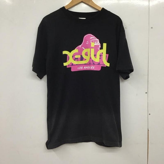 エクストララージ XLARGE Tシャツ 半袖 半袖カットソー プリントTシャツ クルーネックカットソー エックスガール M ロゴ、文字 黒 / ブラック / black メンズ USED 古着 中古 10153570