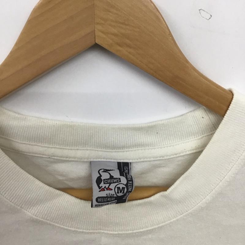 チャムス CHUMS Tシャツ 半袖 半袖カットソー プリントTシャツ クルーネックカットソー M ロゴ、文字 白 / ホワイト / white メンズ USED 古着 中古 10153572