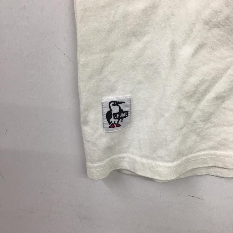 チャムス CHUMS Tシャツ 半袖 半袖カットソー プリントTシャツ クルーネックカットソー M ロゴ、文字 白 / ホワイト / white メンズ USED 古着 中古 10153572
