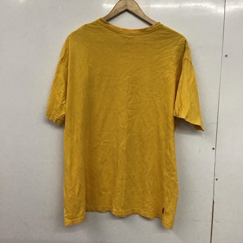 トミー ジーンズ TOMMY JEANS Tシャツ 半袖 半袖カットソー プリントTシャツ クルーネックカットソー L ロゴ、文字 黄 / イエロー / yellow メンズ USED 古着 中古 10153574