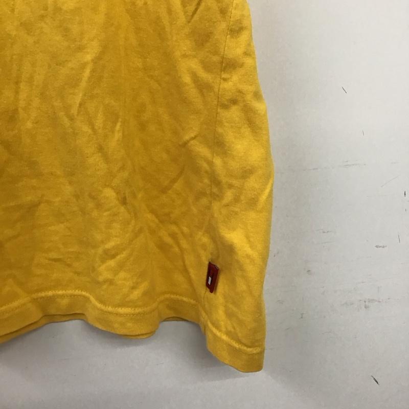 トミー ジーンズ TOMMY JEANS Tシャツ 半袖 半袖カットソー プリントTシャツ クルーネックカットソー L ロゴ、文字 黄 / イエロー / yellow メンズ USED 古着 中古 10153574