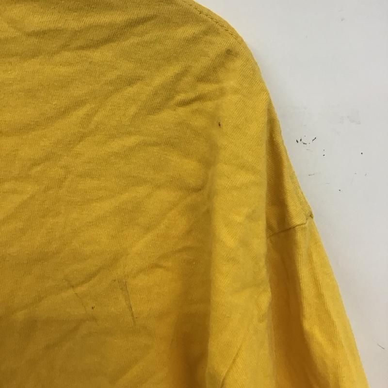 トミー ジーンズ TOMMY JEANS Tシャツ 半袖 半袖カットソー プリントTシャツ クルーネックカットソー L ロゴ、文字 黄 / イエロー / yellow メンズ USED 古着 中古 10153574