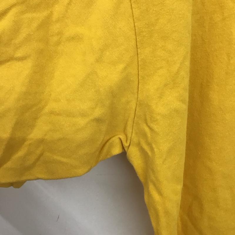 トミー ジーンズ TOMMY JEANS Tシャツ 半袖 半袖カットソー プリントTシャツ クルーネックカットソー L ロゴ、文字 黄 / イエロー / yellow メンズ USED 古着 中古 10153574