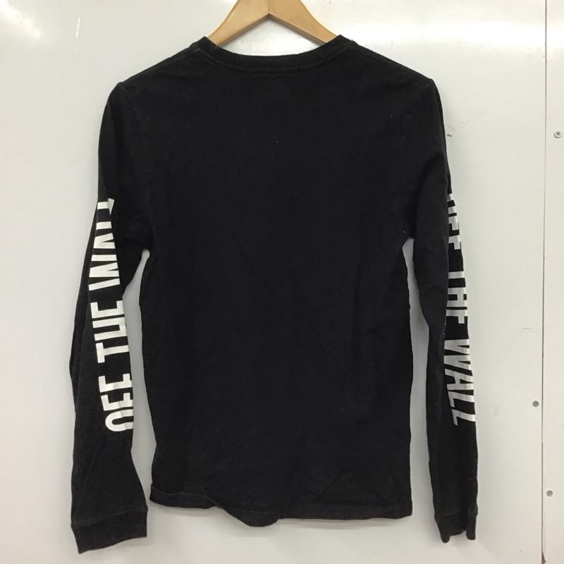 バンズ VANS カットソー 長袖 長袖カットソー プリントカットソー クルーネック S ロゴ、文字 黒 / ブラック / black メンズ USED 古着 中古 10153576