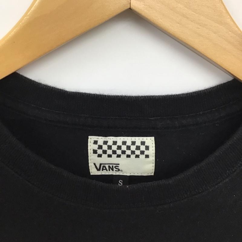 バンズ VANS カットソー 長袖 長袖カットソー プリントカットソー クルーネック S ロゴ、文字 黒 / ブラック / black メンズ USED 古着 中古 10153576