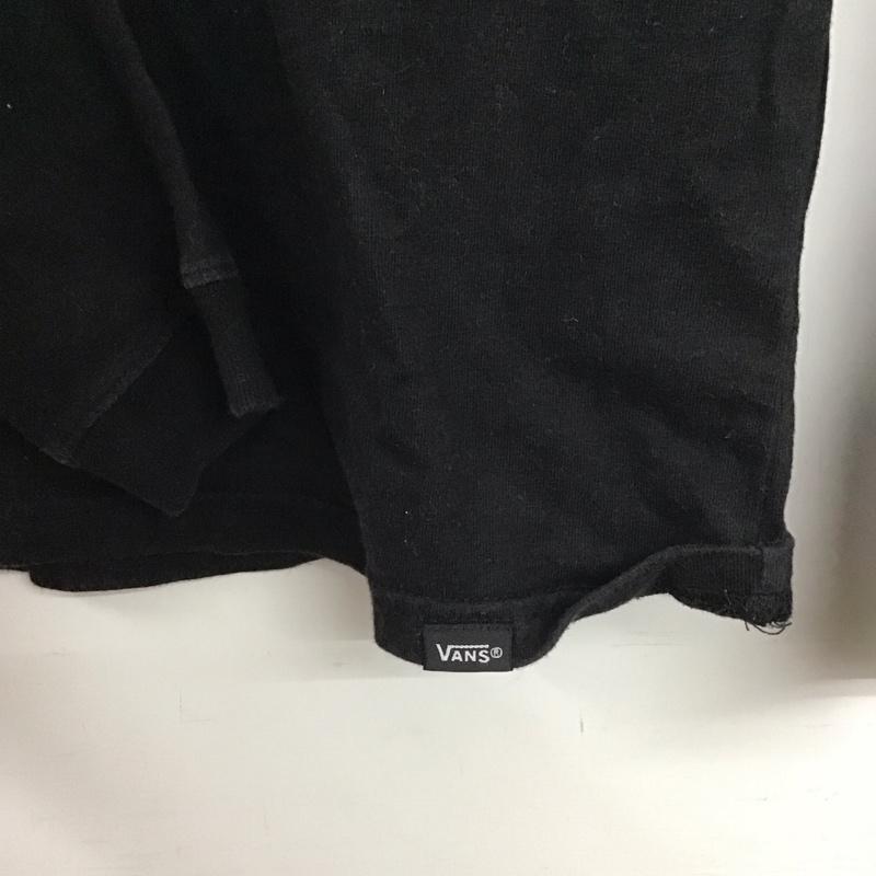 バンズ VANS カットソー 長袖 長袖カットソー プリントカットソー クルーネック S ロゴ、文字 黒 / ブラック / black メンズ USED 古着 中古 10153576