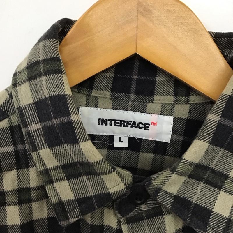 インターフェイス INTERFACE シャツ、ブラウス 長袖 長袖シャツ チェックシャツ カラーシャツ L チェック マルチカラー / マルチカラー / multicolor メンズ USED 古着 中古 10153578